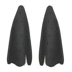 A pair of black plastic fish fins.